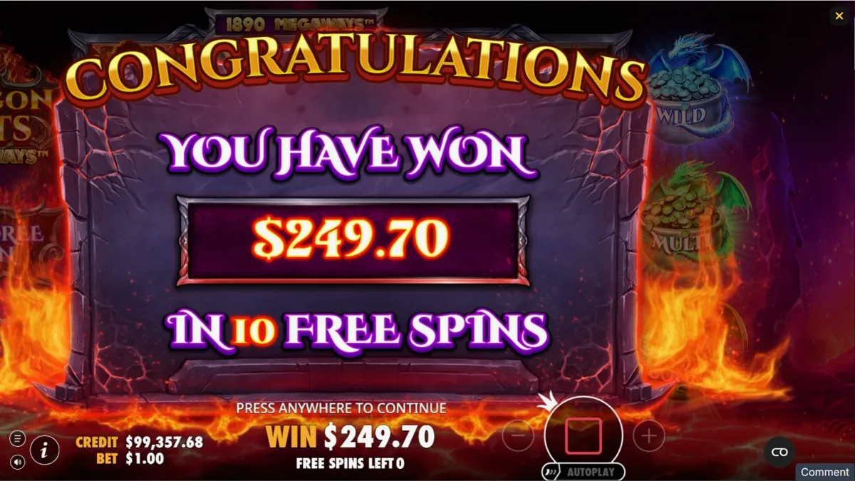 Dragon Pots Megaways slot machine interface featuring fantasy warriors and dragon theme