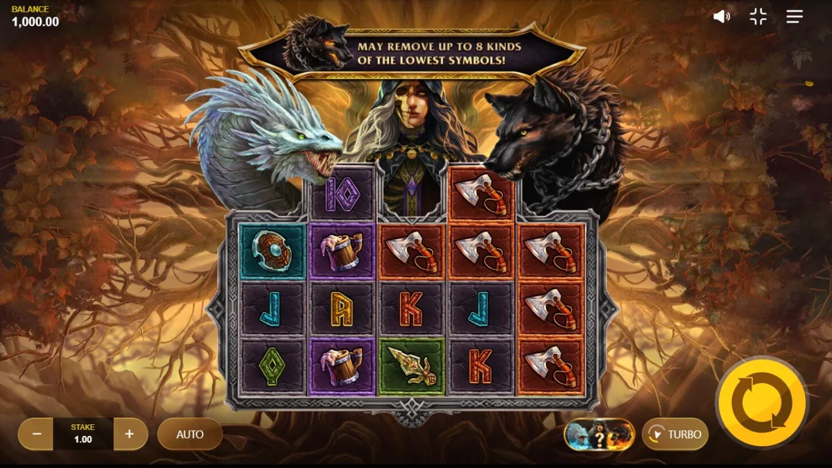 Loki’s Descendants slot game interface featuring Norse mythology theme
