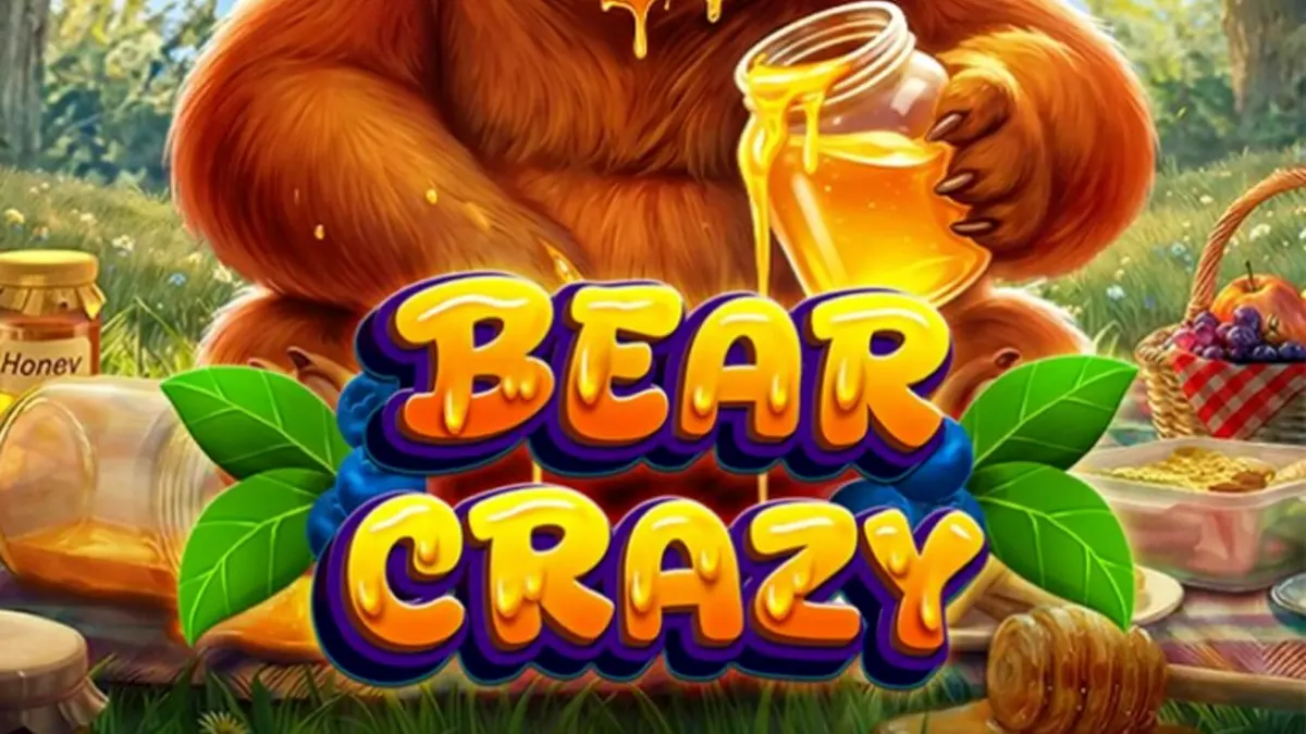 Tampilan visual slot Bear Crazy dengan tema hutan dan beruang
